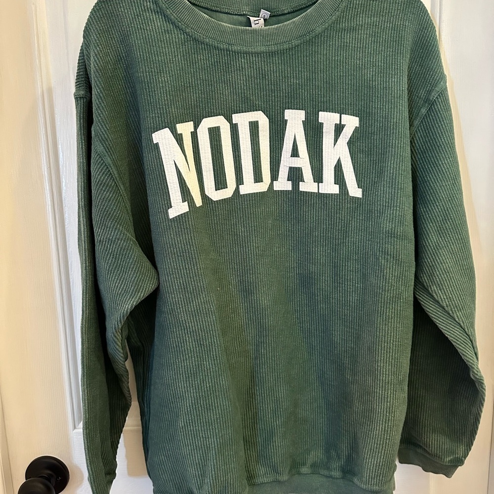Green Oversized Hoodie with Long Sleeves and Boxy Fit